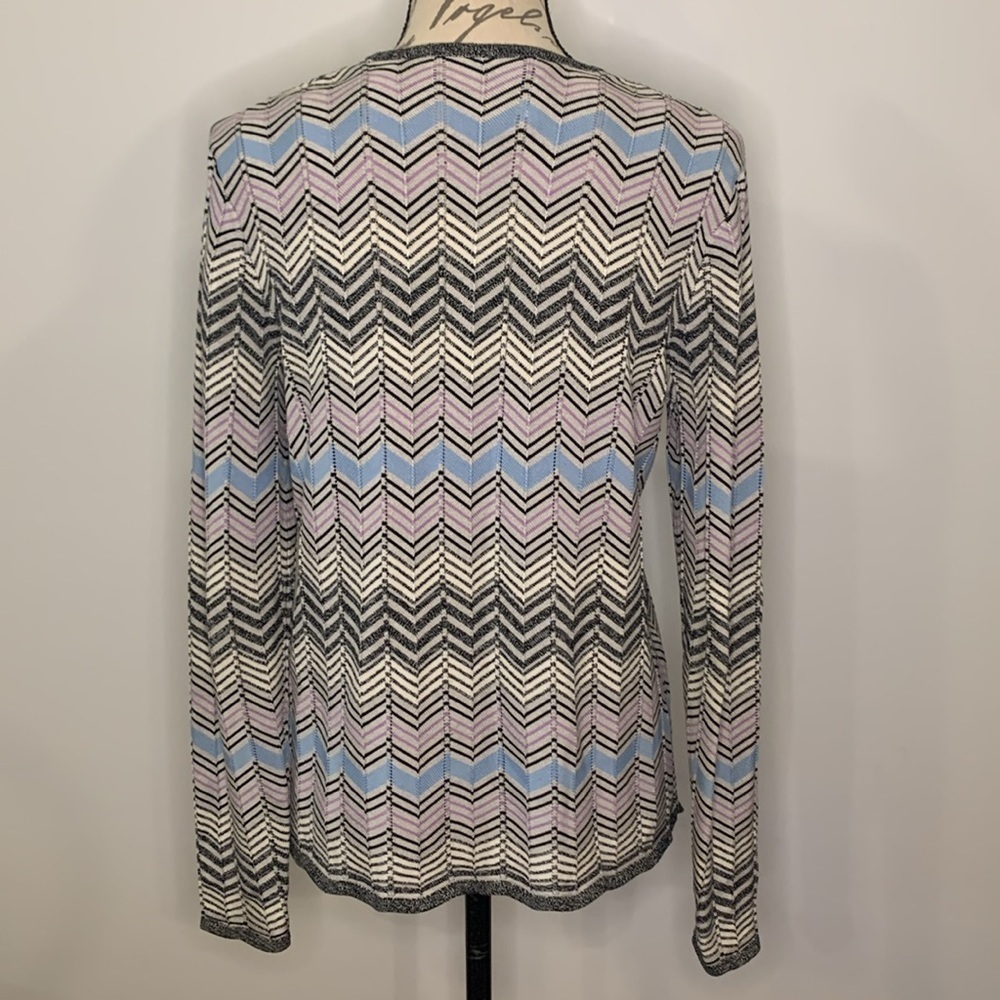 Pendleton silk/cotton blend one-button cardigan s… - image 2